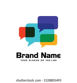 Creative logo design Vecktor chat template with colorful styles