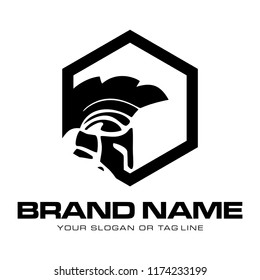 creative logo design warrior vector template
