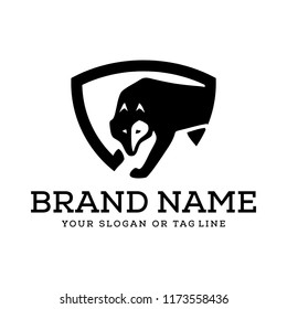 creative logo design wolf vector template