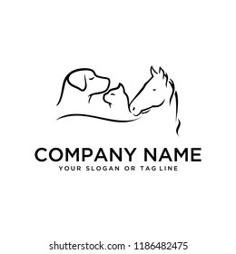 creative logo designHorse, Dog, Cat vector template