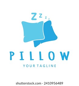 Creative logo designs for pillows, blankets, bed sheets and beds, sleep, zzz, clock, moon and stars.