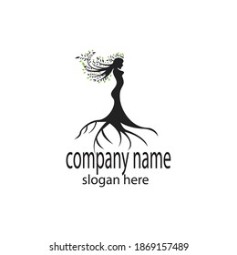 creative logo fashion tree design vector illustration