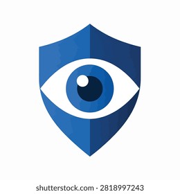 Creative logo featuring an eye inside a shield.