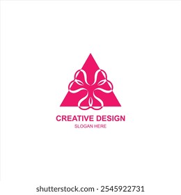 creative logo flower icon with vector illustration