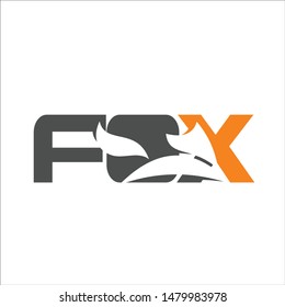 Creative Logo of FOX. Run Fox. Vector symbol. 