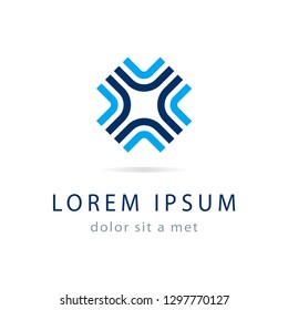 Creative logo geometric design. Modern logotype, abstract icon