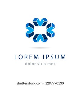 Creative logo geometric design. Modern logotype, abstract icon