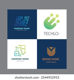 Creative logo. Gradient blue logo. geometric icon . Abstract logo vector