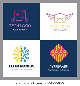 Creative logo. Gradient blue logo. geometric icon . Abstract logo vector