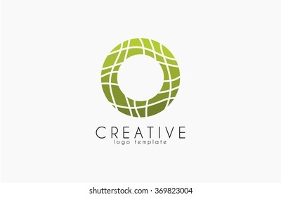 Creative logo. Green logo. geometric icon. 