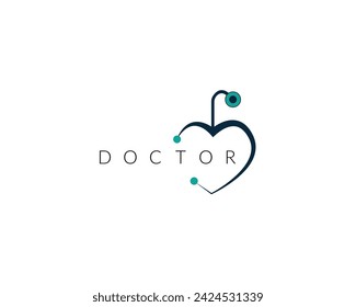 Logotipo creativo para fonendoscopio sanitario . 