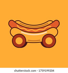 Creative logo Hot Dog Food Truck. Street food logo.