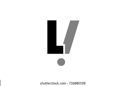 creative logo icon combination of alphabet letter li l i in black and grey isolated on white background with simple efficient design