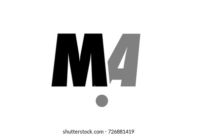 creative logo icon combination of alphabet letter ma m a  in black and grey isolated on white background with simple efficient design