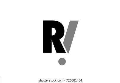 creative logo icon combination of alphabet letter ri r i in black and grey isolated on white background with simple efficient design