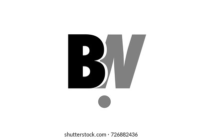 creative logo icon combination of alphabet letter bn b n in black and grey isolated on white background with simple efficient design