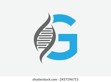 creative logo icon DNA latter G