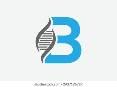 Icono de logotipo creativo DNA latter B