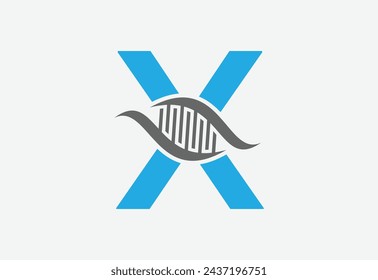 creative logo icon DNA latter X