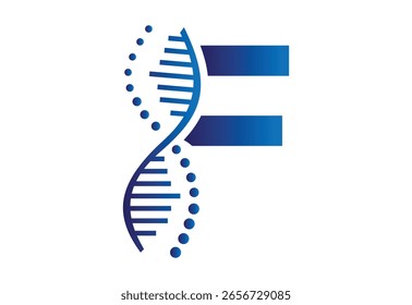 icono de logotipo creativo ADN más tarde F