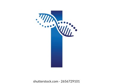 creative logo icon DNA latter I