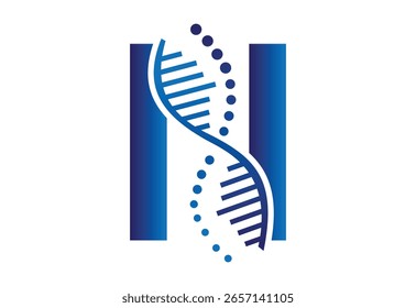 kreatives Logo-Symbol DNA latter N