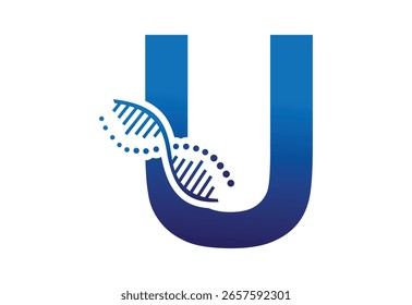 Kreatives Logo-Symbol DNA latter U