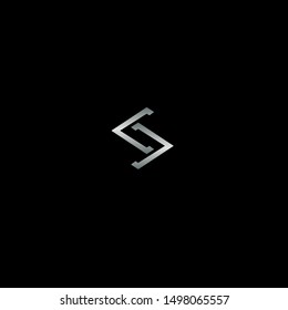 Creative logo icon with elegant silver  color with letter s . Creative Design concept for business, technology, finance, network, start up and more brand.