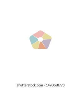 Creative logo icon with pastel  color  . Creative Design concept for business, technology, finance, network, start up and more brand.