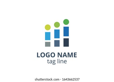 Plantilla de diseño de símbolos de logotipo creativo para contabilidad, consultor, finanzas, gestión, empresa de inversión.