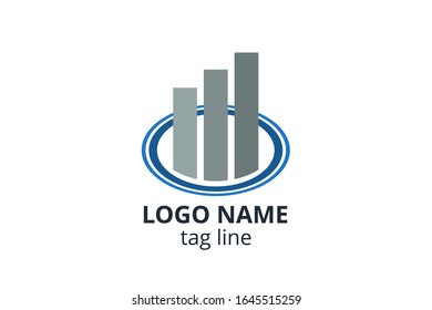 Plantilla de diseño de símbolos de logotipo creativo para contabilidad, consultor, finanzas, gestión, empresa de inversión.