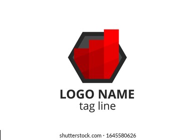 Plantilla de diseño de símbolos de logotipo creativo para contabilidad, consultor, finanzas, gestión, empresa de inversión.
