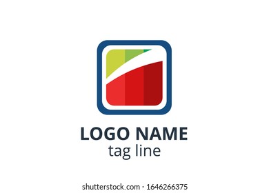 Plantilla de diseño de símbolos de logotipo creativo para contabilidad, consultor, finanzas, gestión, empresa de inversión.