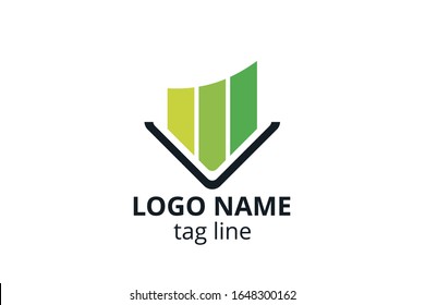 Plantilla de diseño de símbolos de logotipo creativo para empresa consultora, contabilidad, finanzas, gestión, empresa de inversión.