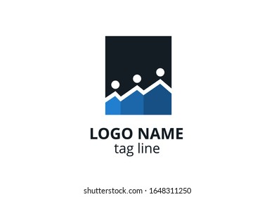 Plantilla de diseño de símbolos de logotipo creativo para empresa consultora, contabilidad, finanzas, gestión, empresa de inversión.
