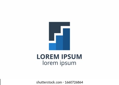 Plantilla de diseño de símbolos de logotipo creativo para contabilidad, consultor, finanzas, gestión, empresa de inversión.