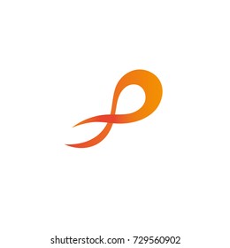 Creative logo icon, typography, letter P and infinity