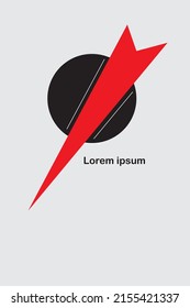 IMÁGENES DE LOGOTIPO CREATIVAS. NEGRO Y ROJO. PLANTILLAS DE VECTOR