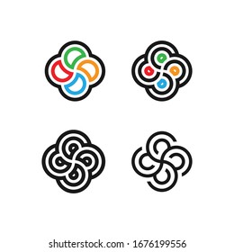 a creative logo infinity geometric icon design template