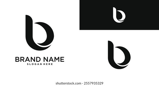 Creative logo with initial B, unique, letter B