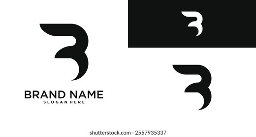 Creative logo with initial B, unique, letter B