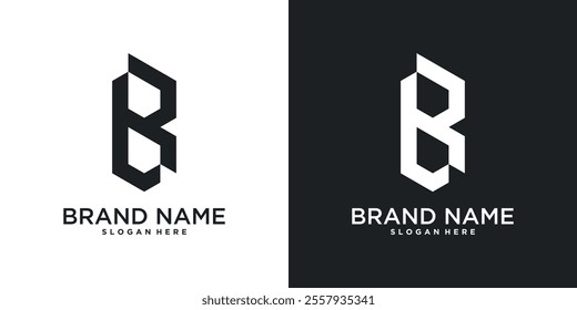 Creative logo with initial B, unique, letter B