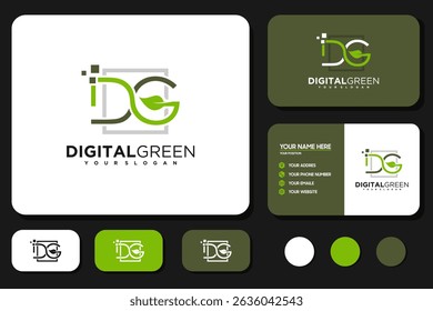 creative logo initial D G, technology logo, logo reference.
