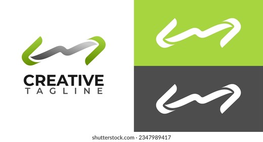 Logotipo creativo inicial L M S con color verde y negro para nuestra empresa o negocio