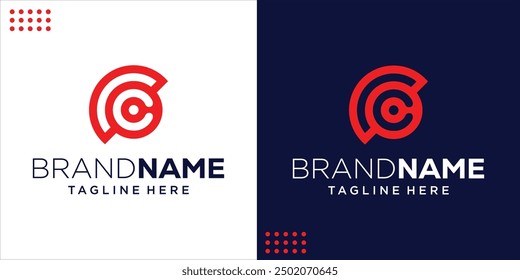 Creative Logo Initial Letter C Spartan Helmet Technology, Design Inspiration, Illustration, Vector