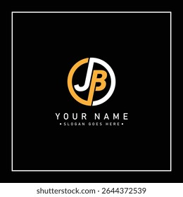 Creative Logo for Initials JB in Monogram Style - Vector Template for Initial Letter J and B