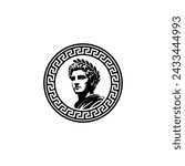 creative logo of Julius Caesar or Roman Emperor with a classic and medieval feel
