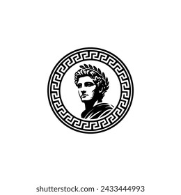 creative logo of Julius Caesar or Roman Emperor with a classic and medieval feel
