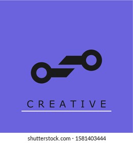 Creative Logo Key. with a unique and charming shape. logo, design, identity, concept