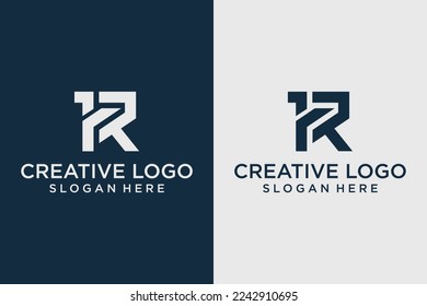 creative logo and latter R